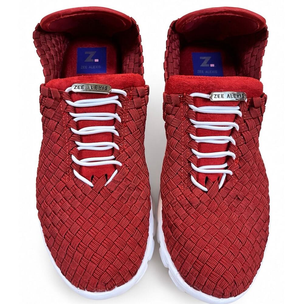 Zee Alexis Danielle Red Woven Slip-On Sneakers Sz 7.5